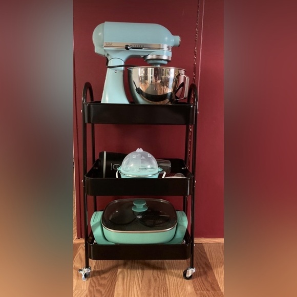 3 Tier Metal Rolling Cart NWT - Picture 8 of 10